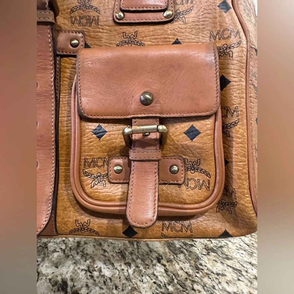 MCM Cognac Visetos Satchel β¨πHost Pick πβ¨ - Picture 2 of 16